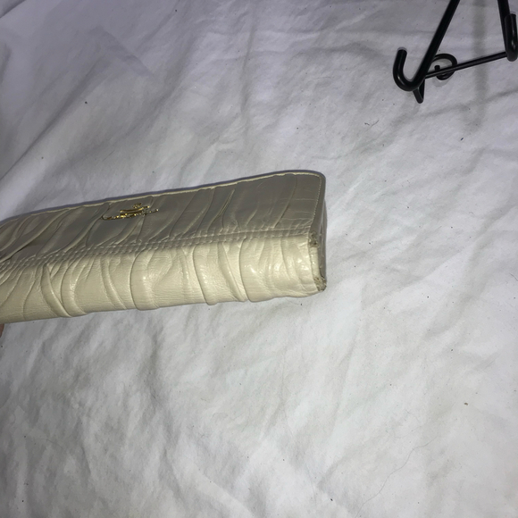 Prada Nappa Leather Gather Long Trifold Cera Cream Wallet - Picture 5 of 8